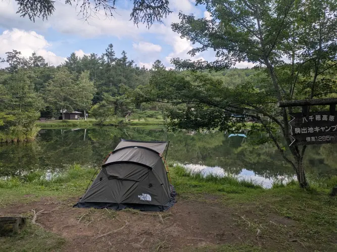 池の近くのサイトはとても気持ちよさそう