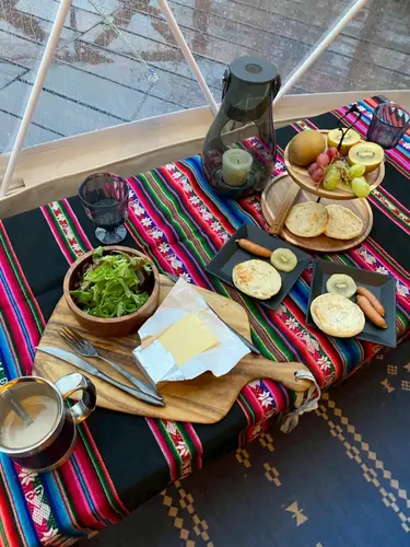 ファブリックは持参しました。ランタンも貸してくださいます。